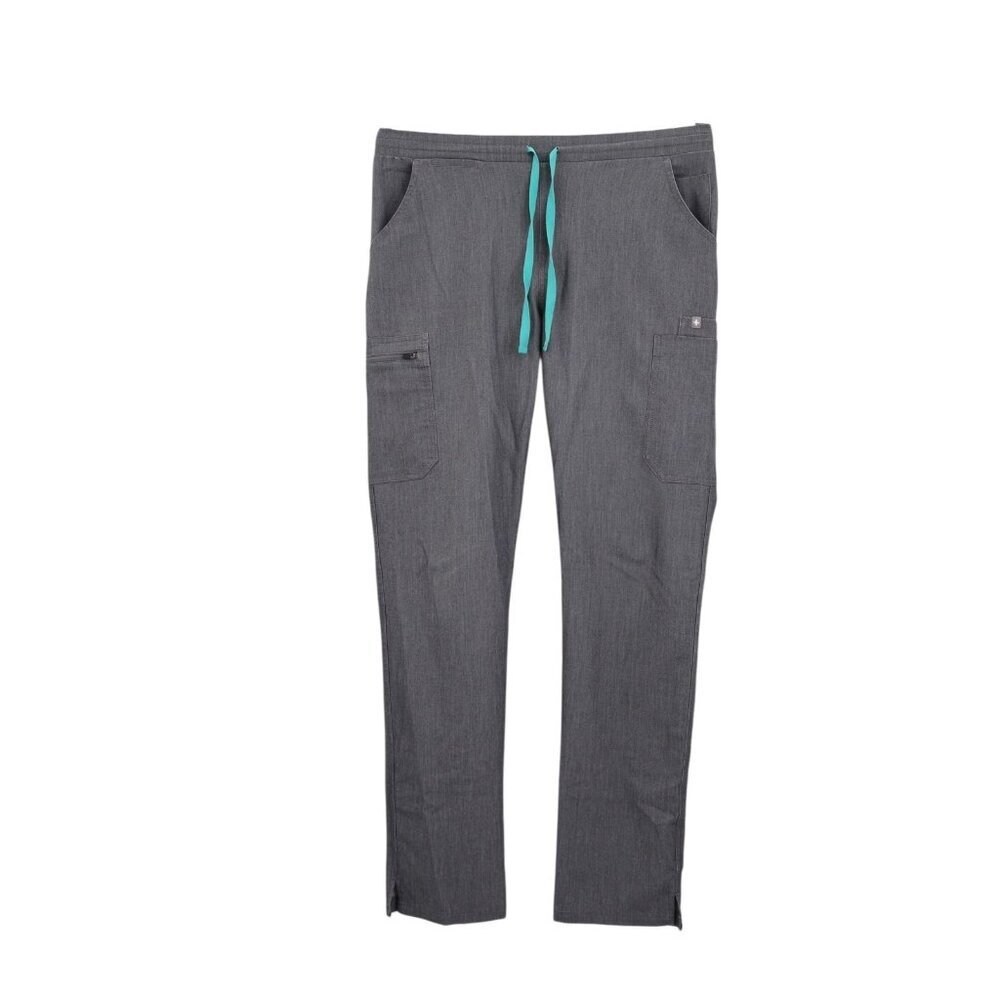 Figs Yola Skinny Scrub Bottoms Utility Nursing Medical Size Medium Tall Gray